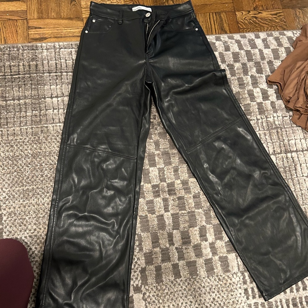 Bershka leather pants